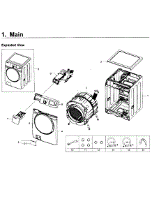Main Asy parts for Samsung Washer WF419AAW/XAA-03 from AppliancePartsPros.com