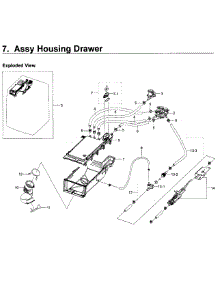 Housing-Drawer parts for Samsung Washer WF419AAW/XAA-03 from AppliancePartsPros.com