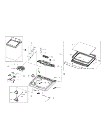 Top Cover Assy parts for Samsung Washer WA50F9A7DSW/A2-00 from AppliancePartsPros.com