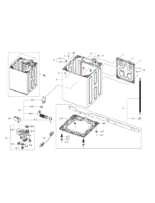 Frame Assy parts for Samsung Washer WA50F9A7DSW/A2-00 from AppliancePartsPros.com