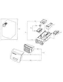 Drawer parts for Samsung Washer WF42H5200AP/A2-00 from AppliancePartsPros.com