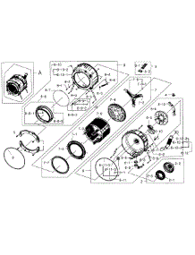 Tub & Drum Assy parts for Samsung Washer WF331ANW/XAA-04 from AppliancePartsPros.com