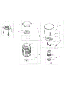 Tub Parts parts for Samsung Washer WA45H7000AW/A2-03 from AppliancePartsPros.com