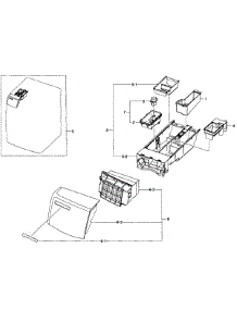 Drawer Assy parts for Samsung Washer WF511ABW/XAA-04 from AppliancePartsPros.com