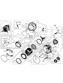 Tub / Drum Assy parts for Samsung Washer WF511ABW/XAA-04 from AppliancePartsPros.com