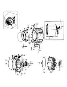 Drum Assy parts for Samsung Washer WF317AAW/XAA-00 from AppliancePartsPros.com