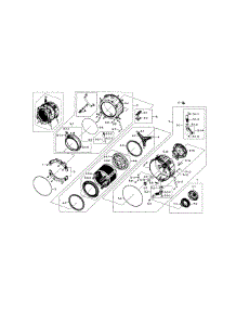 Tub & Drum parts for Samsung Washer WF448AAW/XAA-05 from AppliancePartsPros.com