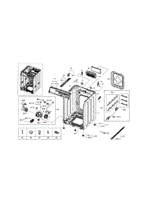 Frame & Cover parts for Samsung Washer WF448AAW/XAA-05 from AppliancePartsPros.com