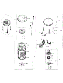 Tub Parts parts for Samsung Washer WA50F9A6DSW/A2-00 from AppliancePartsPros.com