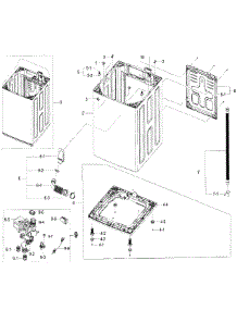 Frame parts for Samsung Washer WA50F9A6DSW/A2-00 from AppliancePartsPros.com