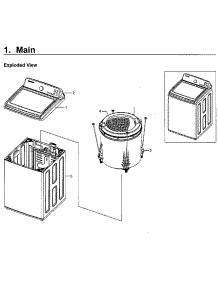 Main Asy parts for Samsung Washer WA52M7750AW/A4-00 from AppliancePartsPros.com