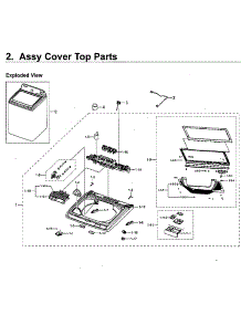 Cover Top Parts parts for Samsung Washer WA52M7750AW/A4-00 from AppliancePartsPros.com