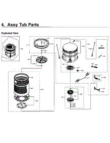 Tub Parts parts for Samsung Washer WA52M7750AW/A4-00 from AppliancePartsPros.com