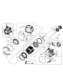 Drum Assy parts for Samsung Washer WF363BTBEUF/A1-01 from AppliancePartsPros.com