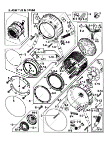 Tub / Drum Assy parts for Samsung Washer WF419AAU/XAA-00 from AppliancePartsPros.com