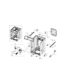 Frame & Cover parts for Samsung Washer WF210ANW/XAA-04 from AppliancePartsPros.com
