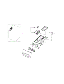 Drawer parts for Samsung Washer WF210ANW/XAA-04 from AppliancePartsPros.com
