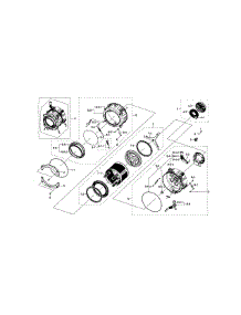 Tub & Drum parts for Samsung Washer WF210ANW/XAA-04 from AppliancePartsPros.com