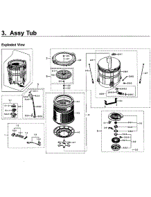 Tub Asy parts for Samsung Washer WA5471ABP/XAA-02 from AppliancePartsPros.com