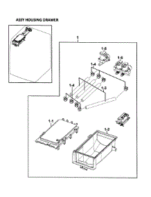 Housing Drawer parts for Samsung Washer WF328AAR/XAA-00 from AppliancePartsPros.com