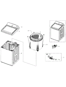 Main Section parts for Samsung Washer WA456DRHDWR/AA-04 from AppliancePartsPros.com