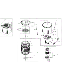 Tub Section parts for Samsung Washer WA456DRHDWR/AA-04 from AppliancePartsPros.com