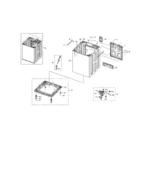 Frame Case parts for Samsung Washer WA45M7050AW/A4-03 from AppliancePartsPros.com