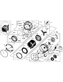 Tub / Drum Assy parts for Samsung Washer WF331ANR/XAA-04 from AppliancePartsPros.com