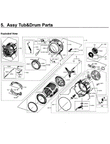 Tub / Drum parts for Samsung Washer WV60M9900AW/A5-00 from AppliancePartsPros.com