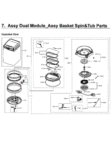 Dual Module-Tub parts for Samsung Washer WV60M9900AW/A5-00 from AppliancePartsPros.com