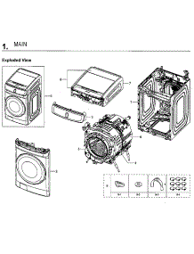 Main Assy parts for Samsung Washer WV60M9900AW/A5-00 from AppliancePartsPros.com