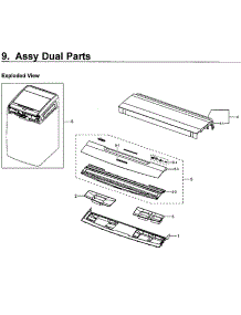 Dual Module-Lid parts for Samsung Washer WV60M9900AW/A5-00 from AppliancePartsPros.com