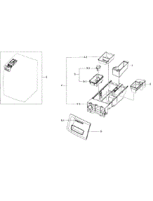 Drawer parts for Samsung Washer WF56H9100AW/A2-01 from AppliancePartsPros.com