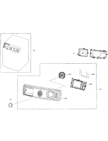 Control Panel parts for Samsung Washer WF56H9100AW/A2-01 from AppliancePartsPros.com