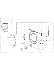 Front-Door parts for Samsung Washer WF56H9100AW/A2-01 from AppliancePartsPros.com
