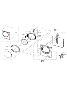 Frame Front & Door parts for Samsung Washer WF330ANB/XAA-03 from AppliancePartsPros.com