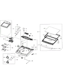 Top Assy parts for Samsung Washer WA50F9A7DSW/A2-01 from AppliancePartsPros.com