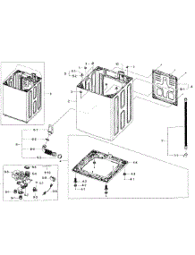 Frame Assy parts for Samsung Washer WA50F9A7DSW/A2-01 from AppliancePartsPros.com