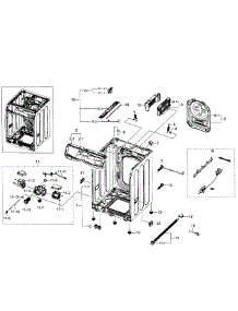 Frame parts for Samsung Washer WF520ABP/XAA-04 from AppliancePartsPros.com