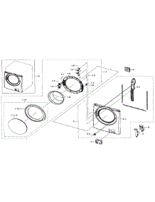 Frame Front & Door parts for Samsung Washer WF330ANW/XAA-01 from AppliancePartsPros.com