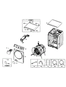 Main Assy parts for Samsung Washer WF431ABP/XAA-02 from AppliancePartsPros.com