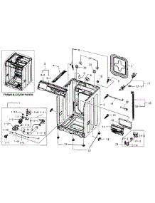 Frame & Cover Parts parts for Samsung Washer WF419AAW/XAA-04 from AppliancePartsPros.com