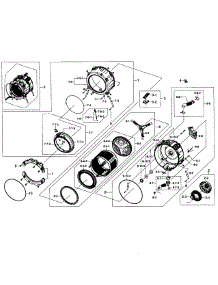 Tub Assy parts for Samsung Washer WF395BTPAWR/A1-01 from AppliancePartsPros.com