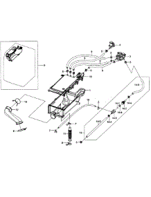 Drawer Housing parts for Samsung Washer WF395BTPAWR/A1-01 from AppliancePartsPros.com