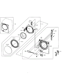 Front / Door Assy parts for Samsung Washer WF395BTPAWR/A1-01 from AppliancePartsPros.com