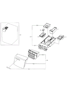 Drawer parts for Samsung Washer WF520ABW/XAA-03 from AppliancePartsPros.com