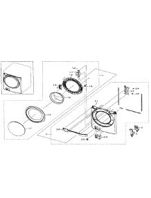 Frame Front & Door parts for Samsung Washer WF511ABW/XAA-01 from AppliancePartsPros.com