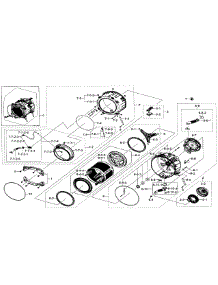 Tub & Drum parts for Samsung Washer WF511ABW/XAA-01 from AppliancePartsPros.com
