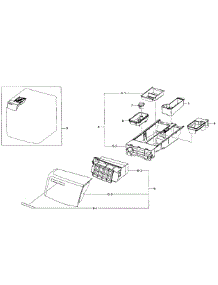 Drawer parts for Samsung Washer WF511ABW/XAA-01 from AppliancePartsPros.com