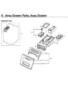 Drawer parts for Samsung Washer WF45M5500AZ/A5-00 from AppliancePartsPros.com